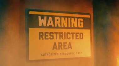 Acil durum ışığı ve dumanında uyarı işareti