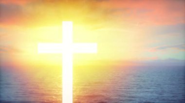 Güzel Gündoğumu Okyanusunda Işığın Çaprazlaması