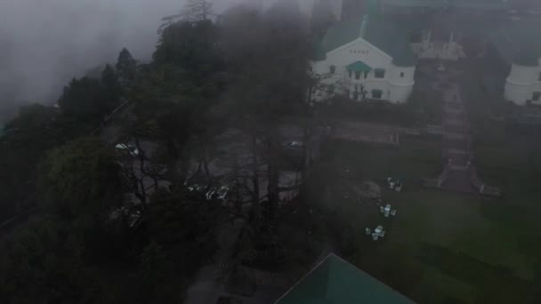 2022年1月15日 印度城市穆索里 乌塔拉汉德的喜马拉雅山日落空中景观 高质量的4K镜头 — 图库视频影像