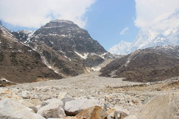 Kedarnath Peak Chorabari Glacier Area Kedarnath Kedarnath Town Indian State — Stock Photo, Image