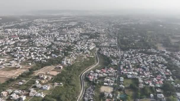 Flygfoto Över Dig Visuell Resa Genom Uttarakhands Hisnande Landskap Där — Stockvideo