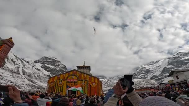 Dehradun Uttarakhand India May 2023 Μια Άποψη Ελικόπτερα Συλλαμβάνει Την — Αρχείο Βίντεο