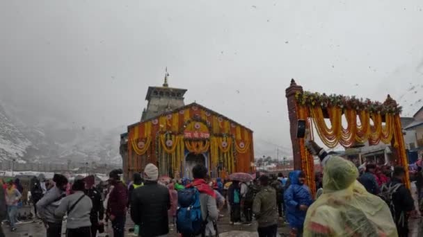 Dehradun Uttarakhand India May 2023 Kedarnath Templom Rabul Ejti Szíveket — Stock videók