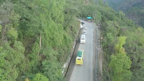 Experimente Beleza Inspiradora Viagens Veículos Meio Majestosas Montanhas Uttarakhands — Vídeo de Stock