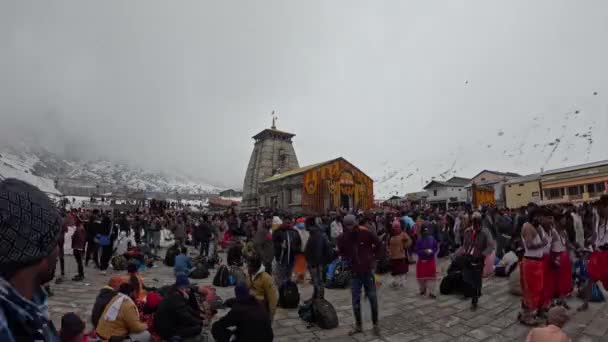Dehradun Uttarakhand Hindistan Mayıs 2023 Güzel Bir Dindar Denizi Kedarnath — Stok video