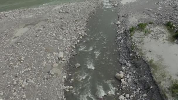 Heart Uttarakhand Poetic Intersection Two Rivers Creates Harmonious Confluence Tells — Stock Video