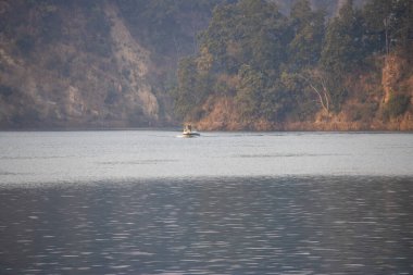  Su teknelerinin güzelliği Uttarakhands nehirlerinde zarifçe geziniyor. Yüksek kaliteli görüntü. 