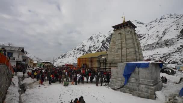 Dehradun Uttarakhand Inde Mai 2023 Ombre Divin Foule Kedarnath Tisse — Video