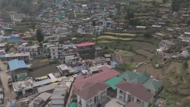 Maisons Nichées Cœur Himalaya Images Haute Qualité — Video