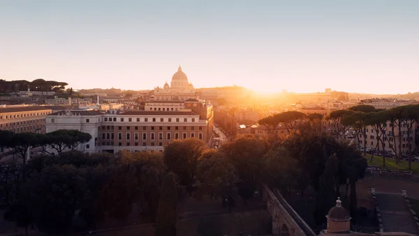 Panorama Ciudad Vaticana Atardecer Roma Italia — Foto de Stock