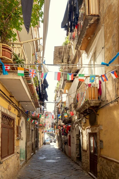 Smalle Straat Napels Stad Italië — Stockfoto