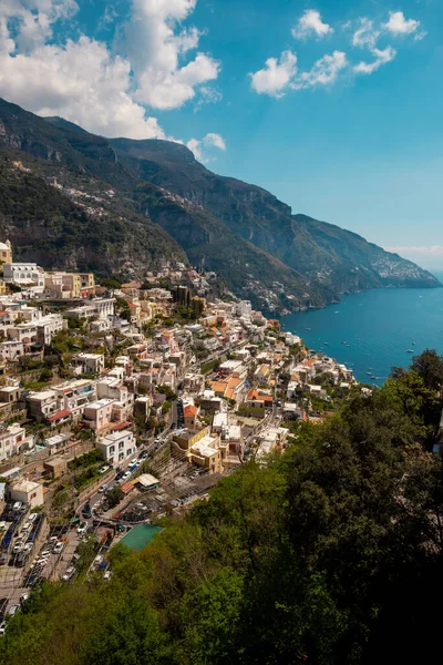 Positano Stad Och Amalfikusten Italien — Stockfoto
