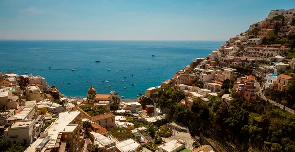 Panorama Över Staden Positano Och Amalfikusten Italien — Stockfoto