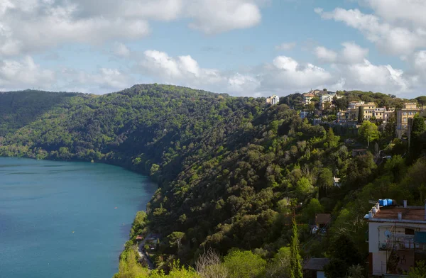 Widok Jezioro Castel Gandolfo Rzym Włochy Obraz Stockowy