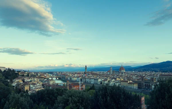 Panorama Florencji Nocą Toskania Włochy — Zdjęcie stockowe