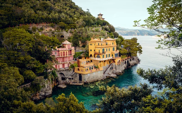 Villas Lujo Costa Portofino Liguria Italia — Foto de Stock