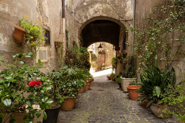 Straße Der Altstadt Von Ronciglione Latium Italien — Stockfoto