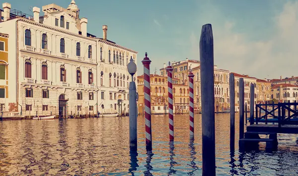 Panorama Des Canal Grande Venedig Italien lizenzfreie Stockbilder