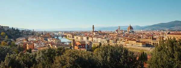 Panorama Florencie Itálii Stock Fotografie