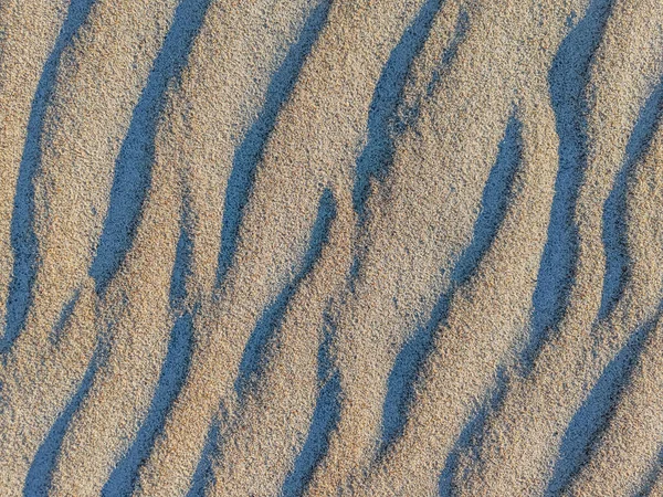 Přírodní Vlnitá Písčitá Struktura Písečná Pláž Vzor Pro Pozadí Horní — Stock fotografie