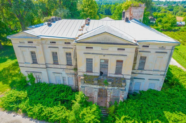 Baltoji Voke Abandoned Manor Lithuania Aerial View Palace — Stock Photo, Image