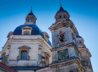 Pazaislis Manastırı ve Ziyaret Kilisesi. Litvanya, Kaunas 'taki Barok mimarisi örneği. Eski Litvanya Büyük Dükalığı Kilisesi