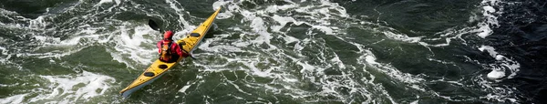 Canoe Vâslit Peste Loch Etive Activitate Populară Aer Liber Marea — Fotografie, imagine de stoc