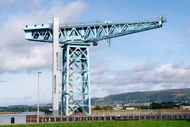 Titan tower crane in Clydebank Glasgow Scotland UK
