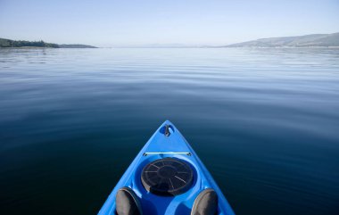 Kayak on peaceful calm water on the Firth of Clyde Scotland UK