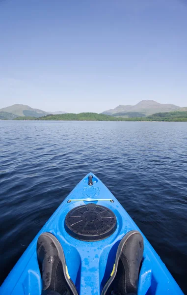 Kayak Sur Eau Calme Paisible Loch Lomond Ecosse Royaume Uni — Photo
