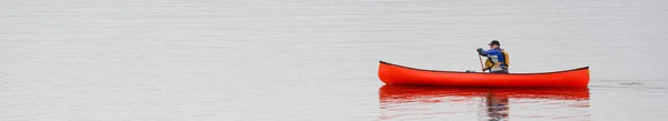 Kayak Aguas Tranquilas Tranquilas Loch Lomond Reino Unido — Foto de Stock