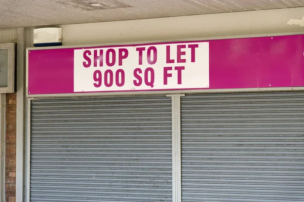 Tienda Para Dejar Firmar Debido Negocios Cerrados Reino Unido — Foto de Stock