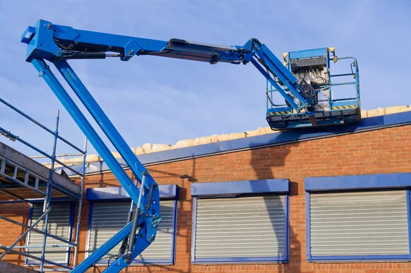 Access Platform Equipment Powered High Sky Construction Building Site — Stock Photo, Image