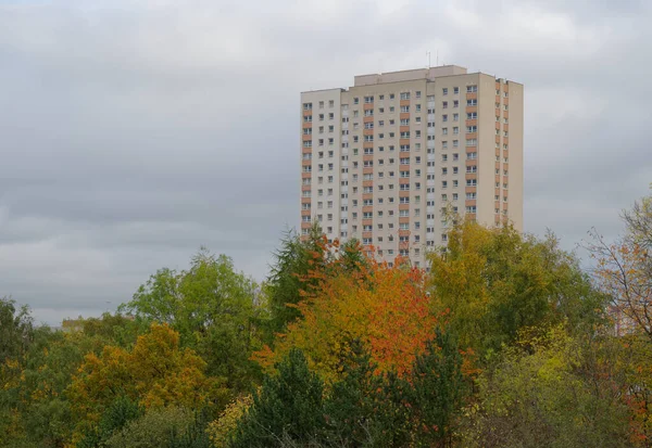 High rise council flats in poor housing estate UK