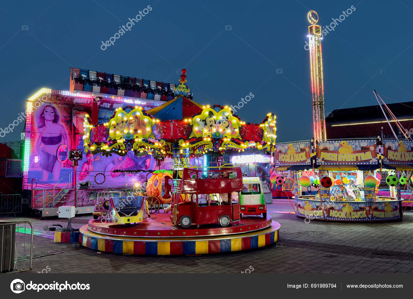 Christmas Lights Fairground Rides Open Festive Season City Centre