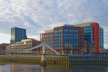 Glasgow, İskoçya, Uk, 20 Nisan 2022, Yeni Barclays Teknoloji Kampüsü inşaatı tamamlandı ve hizmete açıldı.