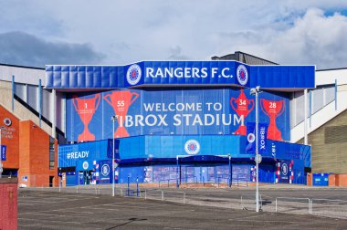 Ibrox 'taki Rangers futbol stadyumunun girişi