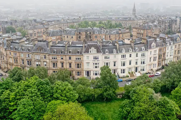 stock image Park Quadrant luxury residential area of Glasgow UK