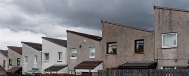 Glasgow İngiltere 'deki fakir konutlardaki konut daireleri