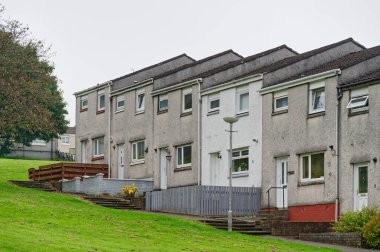 Glasgow İngiltere 'deki fakir konutlardaki konut daireleri