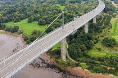 Erskine bridge over the River Clyde connecting Renfrewshire with West Dunbartonshire UK clipart