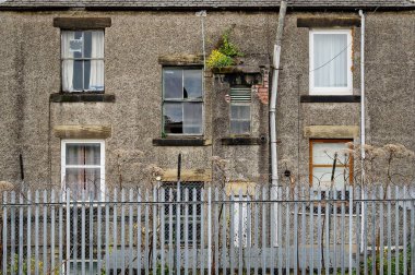 Council flats in poor housing estate in Glasgow UK clipart