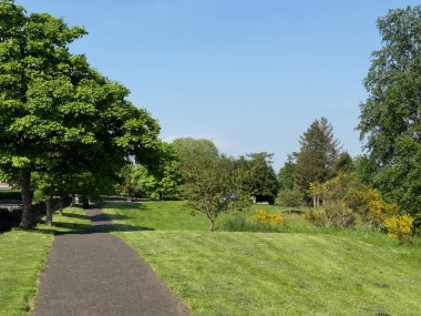 Cycle and walk path between Bridge of Weir and Kilmacolm UK clipart