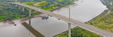 Erskine bridge over the River Clyde connecting Renfrewshire with West Dunbartonshire UK clipart