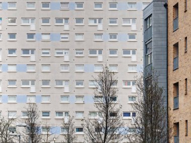İngiltere 'nin Glasgow şehrindeki yüksek binalı konutlar