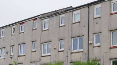 Glasgow İngiltere 'deki fakir konutlardaki konut daireleri