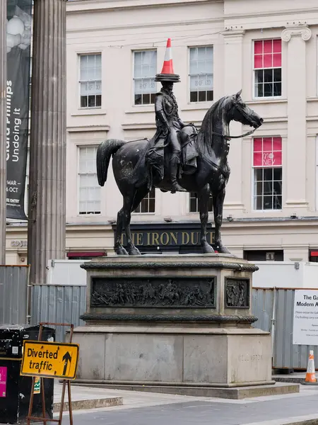 Wellington Dükü Arthur Wellesley 'in binicilik heykeli.