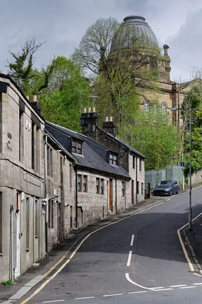 Glasgow İngiltere 'deki fakir konutlarda kiralık konutlar.