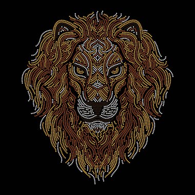 Aslan kafası uygulaması sıcak elmasları ile