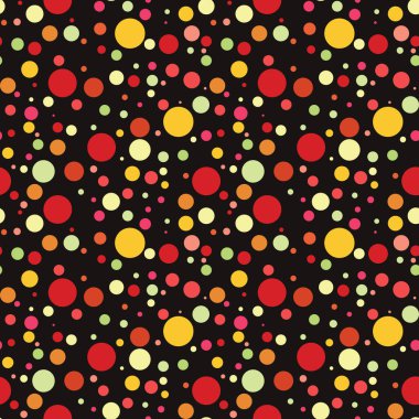 Siyah arka planda renkli konfetileri olan neşeli, pürüzsüz bir şenlik.